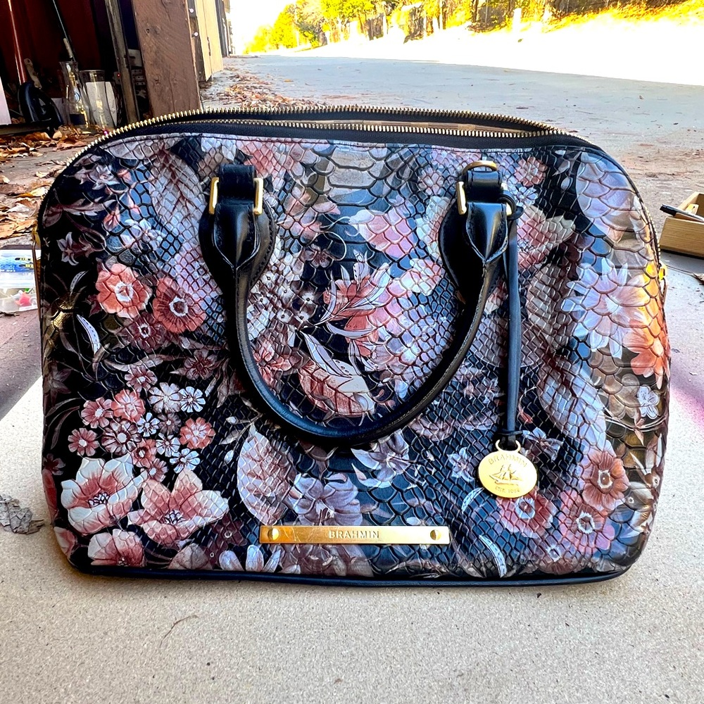 BRAHMIN Floral Handbag